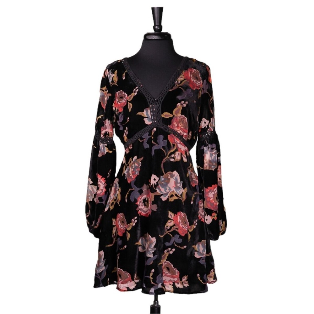 Francesca’s Velvet Floral Dress
